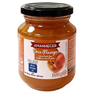 波美克葡萄牙原装进口黄桃果酱含有果肉355g调味品