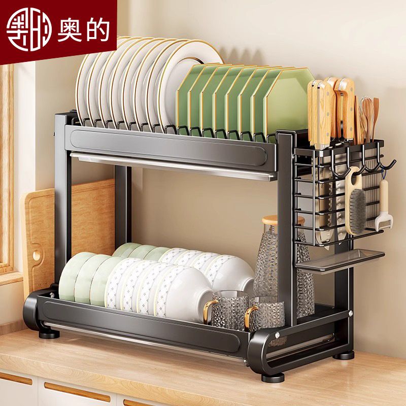 厨房碗架沥水架碗柜置物架家用台面多功能放碗盘碗筷碗碟收纳架盒