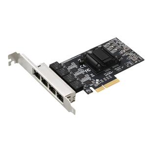 DIEWU 四口2.5G千兆网卡电口高速稳定不掉线电脑电竞以太网4口千兆网络适配器台式机ESXi无盘PXE启动