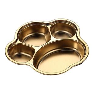 304不锈钢韩式味碟烤肉餐具蘸料碟火锅调味酱料碟烤肉盘两格三格