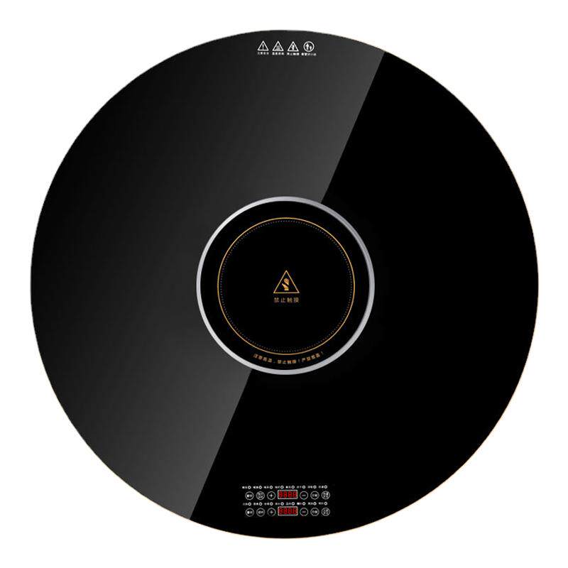 新款智能语音火锅暖菜板自动旋转多功能分区保温板桌面转盘加热板