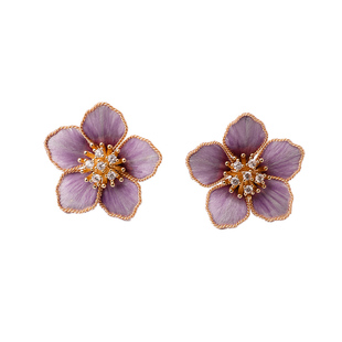 SORO 苏绒【青雾5色】原创设计非遗绒花耳钉新中式清冷感精致耳饰