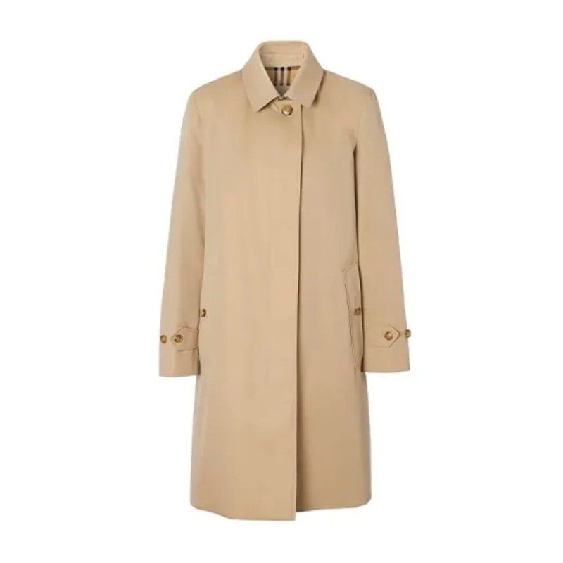 BURBERRY/博柏利女式风衣 驼色中长款经典时尚百搭轻奢