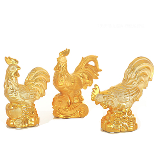 陶瓷金鸡金猴金狗金鼠摆件公鸡母鸡卡通储蓄罐中号大号吉祥物礼品