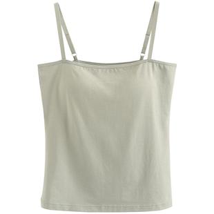 无痕美背吊带背心女夏季薄款带胸垫一体内搭网红爆款抹胸外穿裹胸