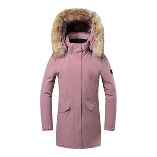 探路者羽绒服男冬季户外加厚保暖中长款派克服防风抗寒羽绒外套女