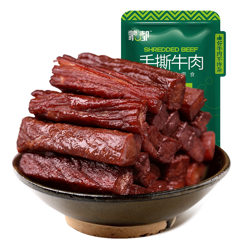 蒙都内蒙古风干牛肉干办公室零食健身牛肉办公室官方旗舰店