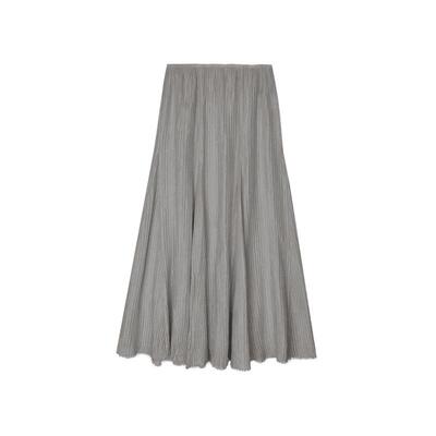 RODERIC WONG x LOOKNOW2025秋冬新款皱感插片半身裙长裙