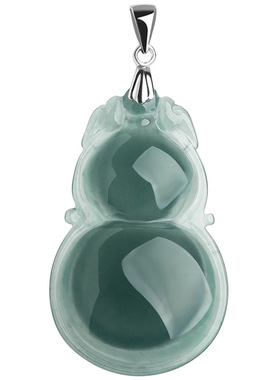 翡翠蓝水葫芦饰品玉石吊坠挂件