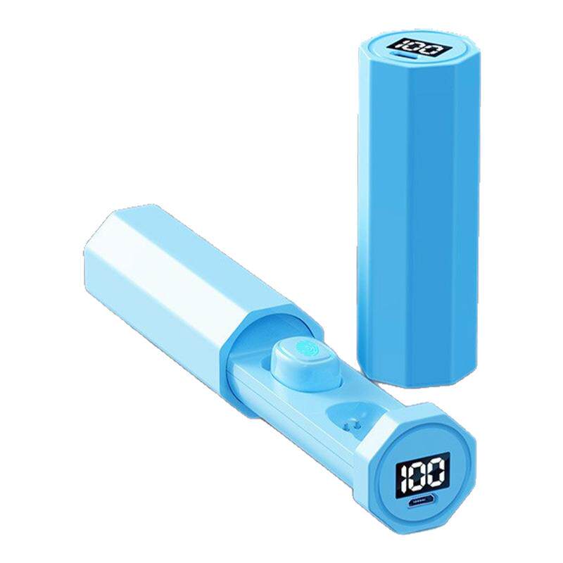 抽拉式八边形无线蓝牙耳机入耳式通话降噪指纹触控数显HiFi音效