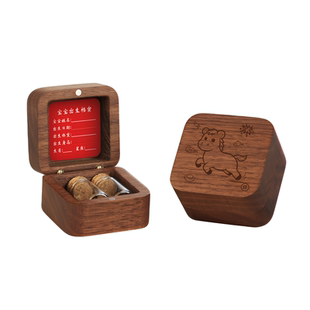 婴儿胎发纪念品diy自制宝宝胎毛收纳瓶制作新生儿肚脐脐带收藏盒