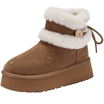 热风2025年冬季女士时尚休闲靴