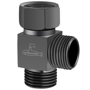 潜水艇4分三通接头全铜活接一分二分水阀角阀水龙头一进二出开关