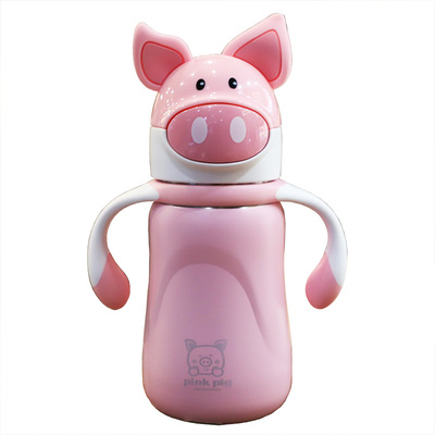 316不锈钢手柄学饮吸管保温杯