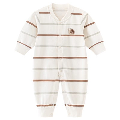 春秋季宝宝纯棉居家连体衣