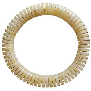 天然保真 精工蜜蜡药片手串女款正品 俄料鸡油黄白花琥珀隔片手链