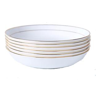 轻奢风景德镇陶瓷餐具盘子家用菜盘8英寸饭盘圆盘深盘陶瓷餐盘碟