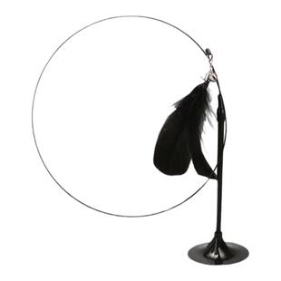 加长逗猫棒长杆耐用咬不烂猫咪玩具羽毛带铃铛不可伸缩钢丝宠物