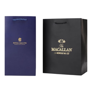 加厚马爹利蓝带礼品袋轩尼诗VSOP手提袋人头马波本xo包装袋子