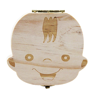 儿童乳牙纪念盒女孩乳牙盒男孩牙齿收纳盒木制宝宝掉换牙齿保存盒