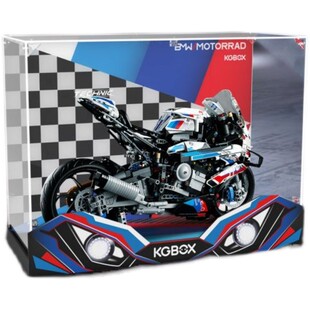 适用乐高宝马摩托车展示盒42130亚克力防尘罩m1000rr盒子灯饰灯光