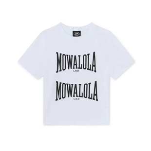 Mowalola魔娃洛啦字母印花短袖boxyfit短宽美式休闲opm风格T恤Tee
