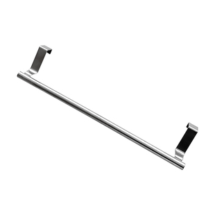 厨房柜门毛巾架免打孔卫生间浴室收纳架家用可伸缩不锈钢毛巾挂杆