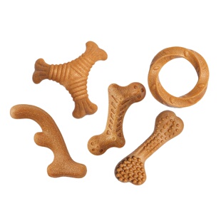 FOFOS两只福狸狗狗玩具磨牙棒鹿角幼犬耐咬宠物自嗨啃咬天然木粉