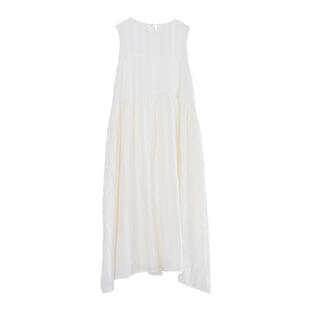 2026新款法式春夏绝美宽松显瘦极简纯白色清爽无袖背心吊带连衣裙