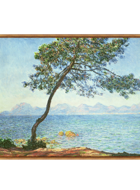 《孤树》莫奈客厅有框客厅装饰画