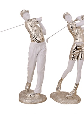 高尔夫球人物电视柜书房工艺品
