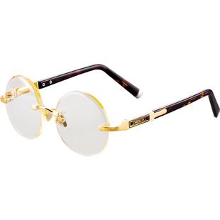 高档竹叶青水晶老花镜圆款石头镜水晶眼镜真水晶高清养眼舒适清凉