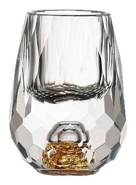 盛瑞堂金箔加厚水晶玻璃白酒杯