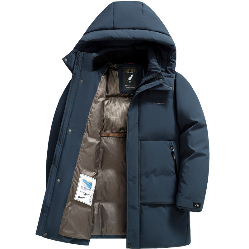 雪中飞极寒加厚保暖中长款羽绒服
