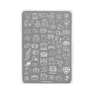 2026马年醒狮美甲印花钢板烟花指尖图案新年新款穿戴甲美甲店工具