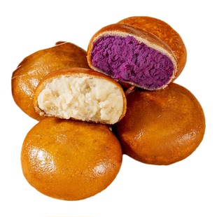 古溪田全麦碱水紫薯芋泥球，四种口味独立包装上班族便携零食！