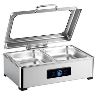 新款自助餐保温炉不锈钢液压翻盖保温锅加热酒店自助早餐炉布菲炉