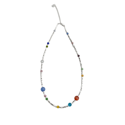 doudoustore彩色碎银子项链