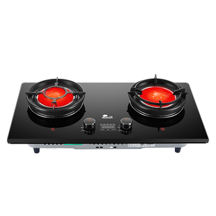 红日红外线燃气灶家用厨房嵌入式猛火双边定时节能煤气灶炉 EX38B