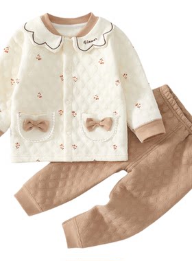 皮偌乔婴幼儿春秋纯棉套装秋季新生儿保暖秋衣秋裤宝宝内衣a类