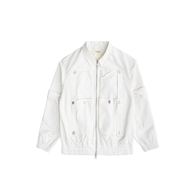 多口袋哈灵顿休闲外套