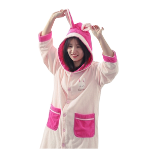 金号浴衣纯棉浴袍卡通连帽成人浴衣洗澡纯棉吸水带帽男女A类睡袍