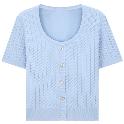 MindBridge低领短袖针织