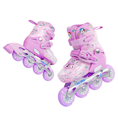 独角兽儿童轮滑鞋溜冰鞋女童初学者滑轮滑冰旱冰男孩6-12岁直排轮