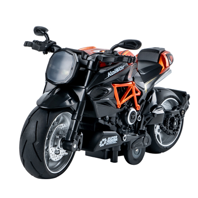 仿真铁骑摩托车回力合金车