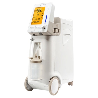 鱼跃制氧机9F-5AW医用5升老人吸氧机家用带雾化功能氧气机7F-3KW