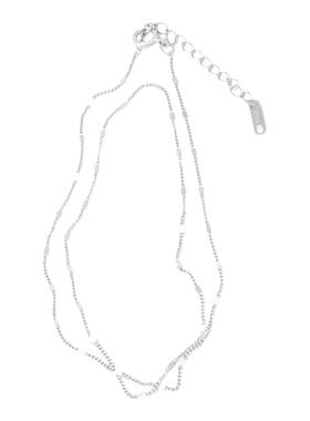 S925纯银防过敏亮片项链