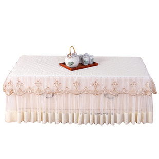 茶几桌布长方形餐桌布客厅蕾丝电视柜家用桌子套罩布艺床头柜盖巾