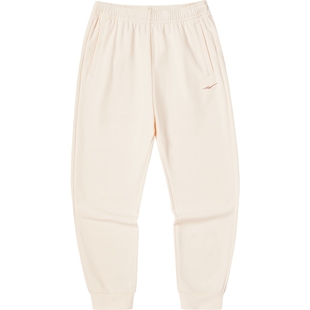 鸿星尔克运动裤女2025春季新款简约束脚针织裤休闲卫裤女裤长裤子