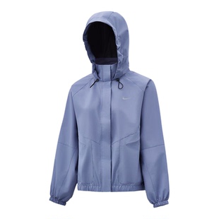 NIKE耐克女子连帽外套春秋上衣休闲户外运动冲锋衣夹克FB7493-499